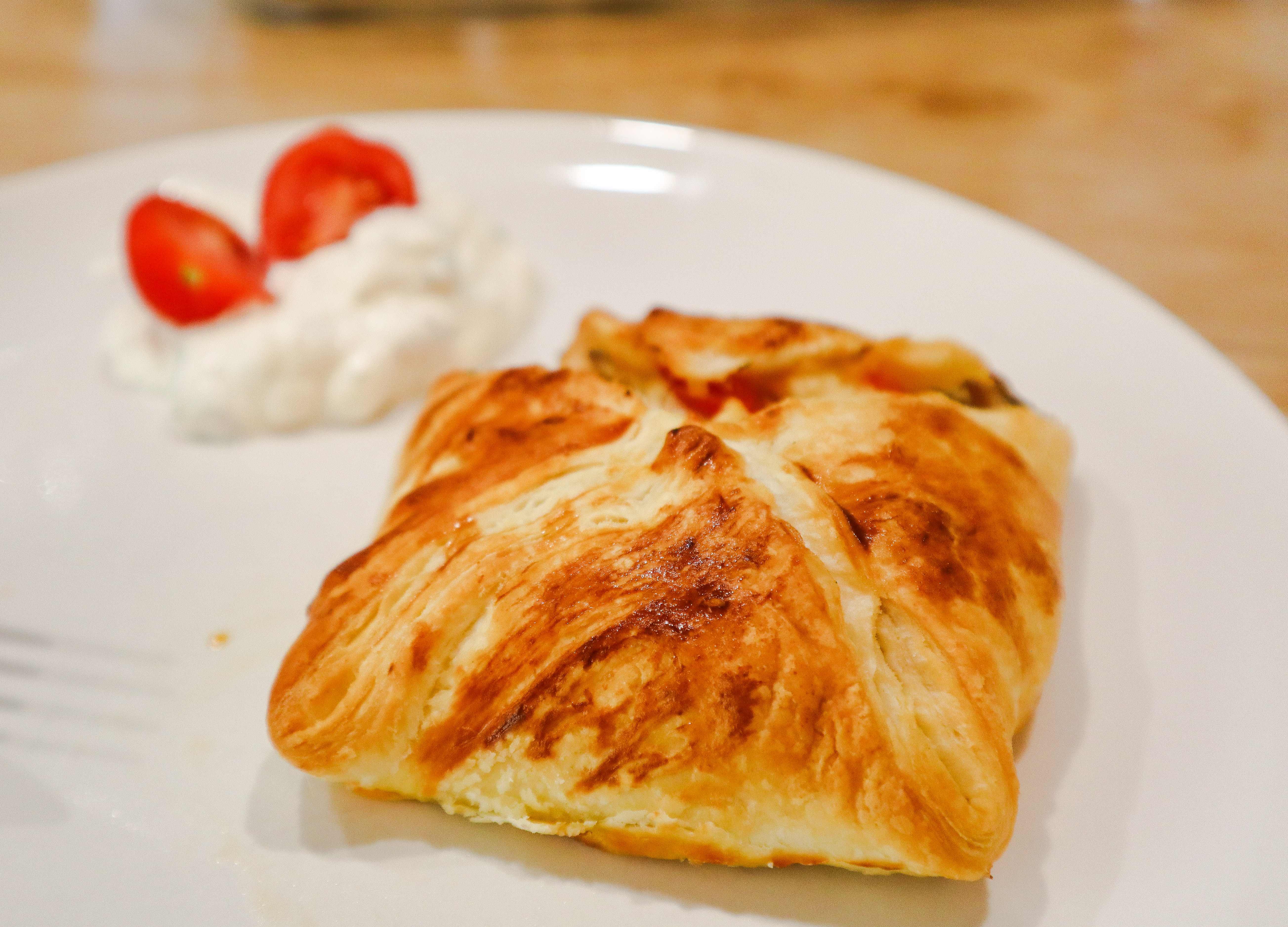 Austernpilze mit Schafskäse in Blätterteig